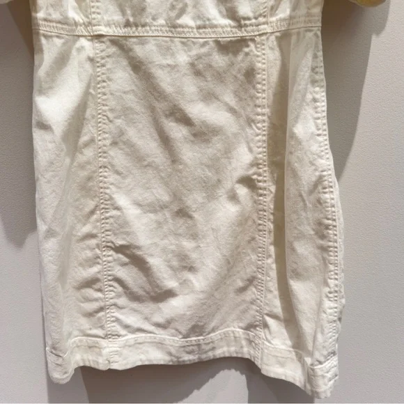 Frame - Gillian Denim Mini Puff Sleeve Shirt Dress Size Small - Picture 7 of 10